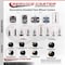 Service Caster 2'' Floor Safe Chrome Hooded Twin Wheel Caster Grip Neck Stem , 4PK SCC-GN02S50D-NYU-BC-4 - alternate 4